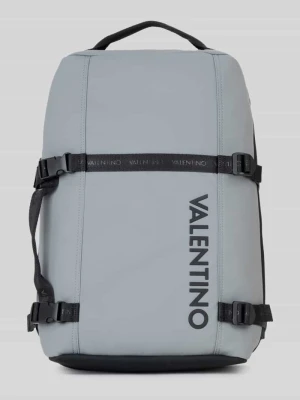 Plecak z wytłaczanym logo model 'AXEL' VALENTINO BAGS Jasnoszary