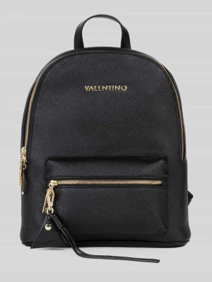 Plecak ze sztucznej skóry z regulowanymi paskami na ramię VALENTINO BAGS Czarny