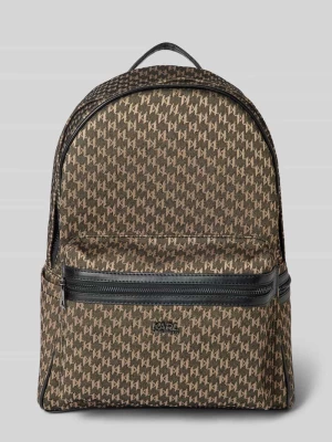 Plecak ze wzorem z logo na całej powierzchni Karl Lagerfeld