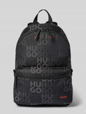 Plecak ze wzorem z logo na całej powierzchni model ‘Ethon 2.0’ HUGO