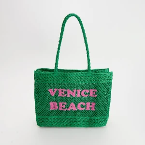 Pleciona torba shopper z napisem zielona House