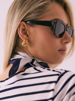 Plecione kolczyki kwiaty TARANKO