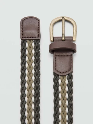 Zdjęcie produktu Pleciony pasek khaki - Dzieci - - MANGO KIDS