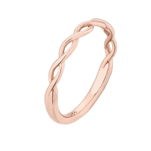 Pleciony pierścionek z różowego złota : pierścionki - 18 SOTHO