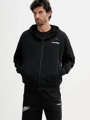 PLEIN SPORT bluza męska kolor czarny z kapturem z nadrukiem SAEC MJB3579 STE001N