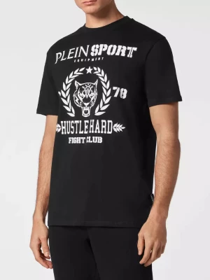 Plein Sport Czarny t-shirt z grafiką