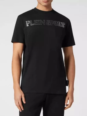 Plein Sport Czarny t-shirt z grafiką Tiger