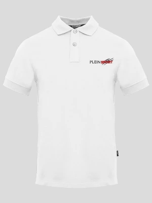Plein Sport Koszulka polo w kolorze białym rozmiar: L