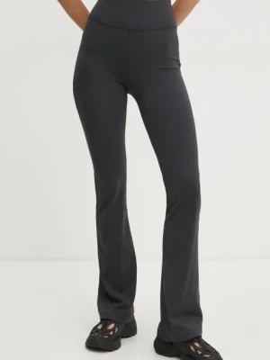 PLEIN SPORT legginsy damskie kolor szary gładkie AADC WJT2008 STE003N