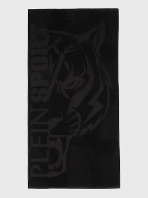 PLEIN SPORT ręcznik bawełniany 92 x 170 cm kolor czarny PS24TW02
