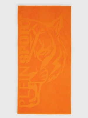 PLEIN SPORT ręcznik bawełniany 92 x 170 cm kolor pomarańczowy PS24TW02