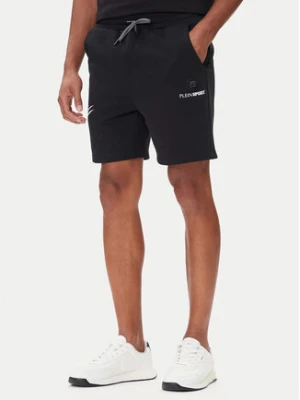 Plein Sport Szorty sportowe SAEC MJT2473 STE001N Czarny Regular Fit
