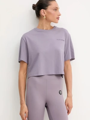 PLEIN SPORT t-shirt fioletowy