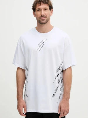 PLEIN SPORT t-shirt bawełniany męski kolor biały wzorzysty FAEC MTK8358 STE001N
