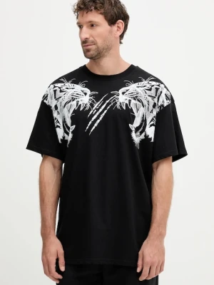 PLEIN SPORT t-shirt bawełniany męski kolor czarny z nadrukiem FAEC MTK8360 STE001N