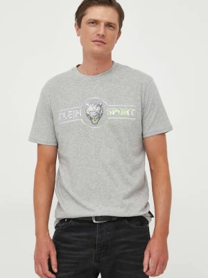 Plein Sport t-shirt bawełniany szary