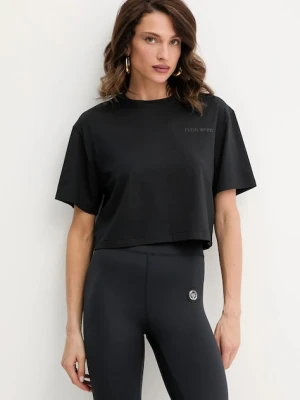 PLEIN SPORT t-shirt damski kolor czarny SAEC WTK3560 STE001N
