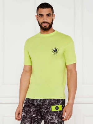 Plein Sport T-shirt | Regular Fit limonkowy