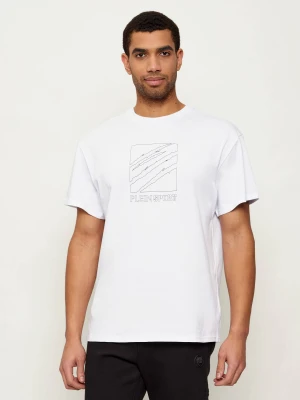 Plein Sport T-shirt Scratch Logo | Loose fit biały