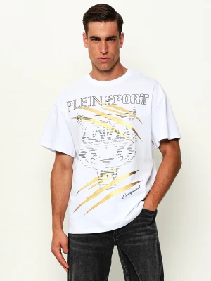 Plein Sport T-shirt Tiger Golden Scratch | Regular Fit biały