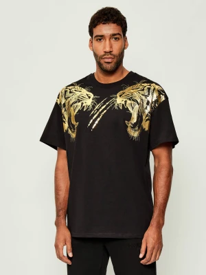 Plein Sport T-shirt Tiger Line | Loose fit czarny
