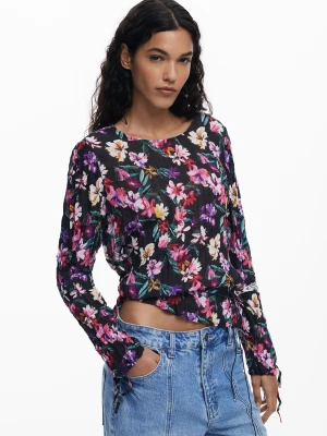 Plisowana bluzka w kwiaty Desigual