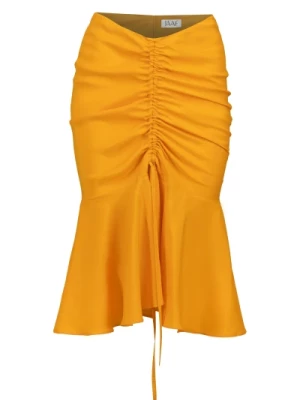 Plisowana jedwabna sukienka w pomarańczowym tangerine Jaaf