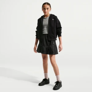 Plisowana spódnica z denimu dla dużych dzieci (dziewcząt) Nike - Czerń