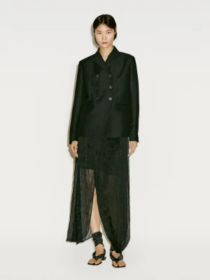 Plisowana Spódnica Z Fałdami − Limited Edition - Czarny - - Massimo Dutti - Kobieta