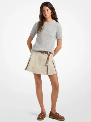 Plisowana spódnica z mieszanki bawełny MICHAEL Michael Kors