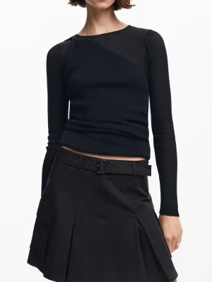 Plisowana spódnica z paskiem Desigual