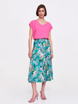 Plisowana spódnica z pastelowym wzorem Top Secret
