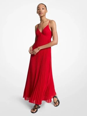 Plisowana sukienka maxi z żorżety MICHAEL Michael Kors