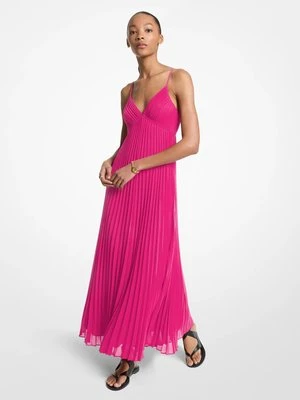 Plisowana sukienka maxi z żorżety MICHAEL Michael Kors