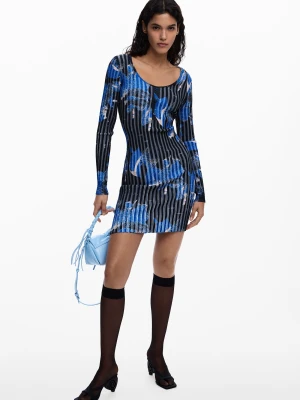 Plisowana sukienka midi Desigual