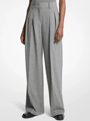 Plisowane spodnie z elastycznej wełny MICHAEL KORS COLLECTION