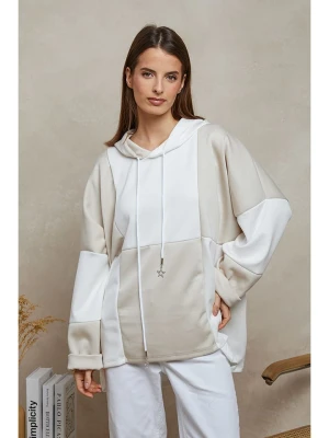 Plume Bluza "Azika" w kolorze beżowo-białym rozmiar: S