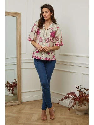 Plume Bluzka "Boutik" w kolorze różowo-beżowym rozmiar: XL