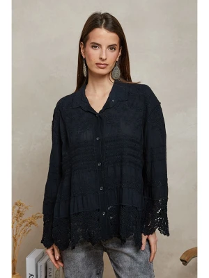 Plume Bluzka "Cheor" w kolorze czarnym rozmiar: M