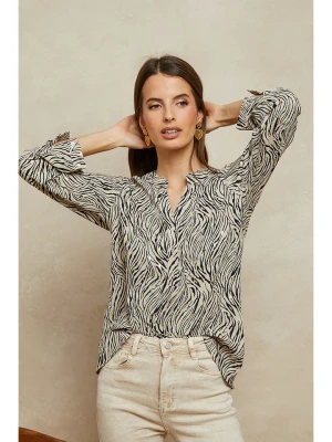 Zdjęcie produktu Plume Bluzka "Yohel" w kolorze beżowo-czarnym rozmiar: L