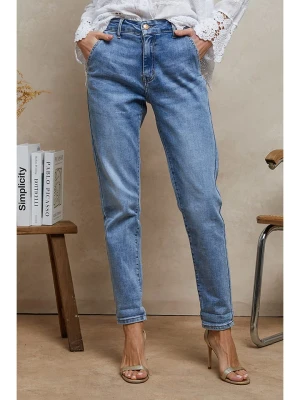 Plume Dżinsy "Timeo" - Tapered fit - w kolorze błękitnym rozmiar: L