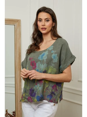Plume Lniana bluzka "Cantik" w kolorze khaki rozmiar: L