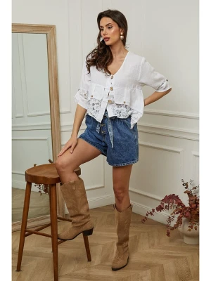 Plume Lniana bluzka "Coleth" w kolorze białym rozmiar: XL