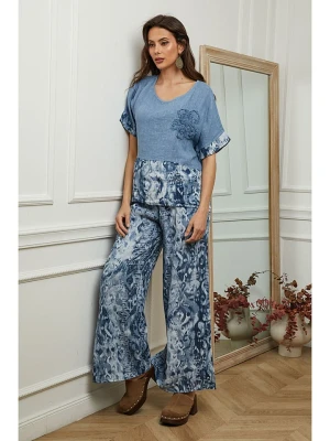 Plume Lniana bluzka "Joker" w kolorze niebieskim rozmiar: L