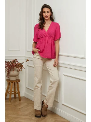 Plume Lniana koszulka "Danel" w kolorze różowym rozmiar: XXL