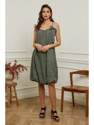 Plume Lniana sukienka "Caspar" w kolorze khaki rozmiar: M