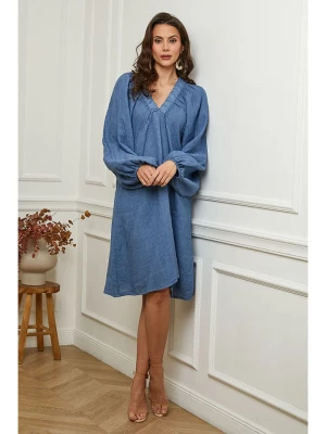 Plume Lniana sukienka "Rayms" w kolorze niebieskim rozmiar: L
