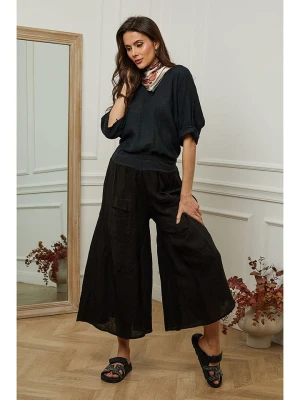 Plume Lniane kuloty "Rodnal" w kolorze czarnym rozmiar: XL