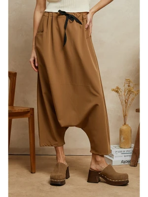 Plume Spodnie "Ariela" w kolorze karmelowym rozmiar: L