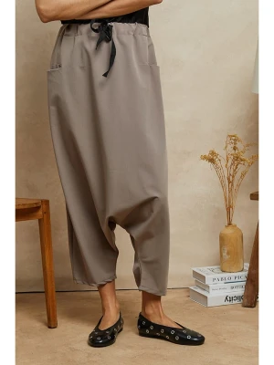 Plume Spodnie "Ariela" w kolorze szarobrązowym rozmiar: S